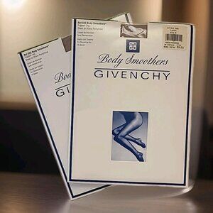 VTG Givenchy 555 Body Smoothers Sheer To Waist Pantyhose - FAWN - Size B X 2